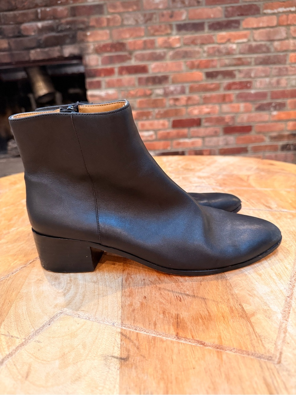 J. Crew Black Leather Ankle Booties